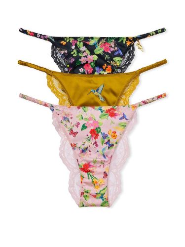 Трусики 3-Pack Brazilian Charm Panties Hummingbird Garden, XS, 667556989656