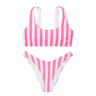 Купальник Victoria's Secret Mix-and-Match Scoop Top Pink Cabana Stripe