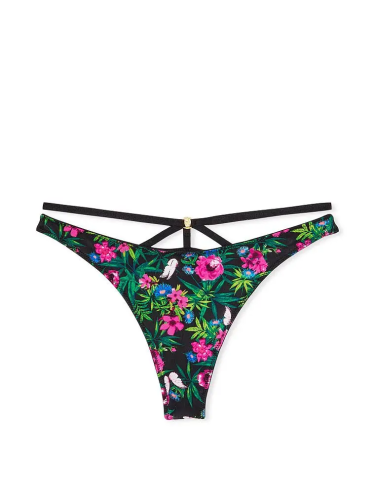 Трусики Victoria's Secret So Obsessed Strappy Thong Panty Flowers