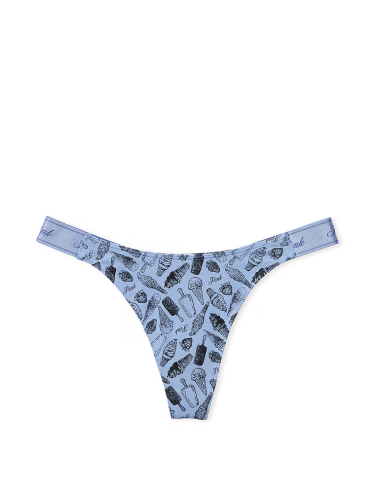 Трусики Mini Logo Cotton High-Leg Thong Panty Harbor Blue Ice Cream Print