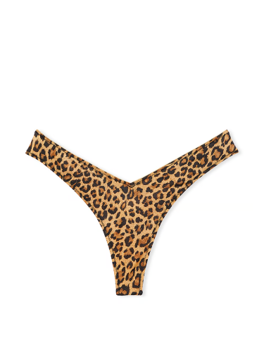 Трусики Strappy Back High-Leg Thong Panty Leopard