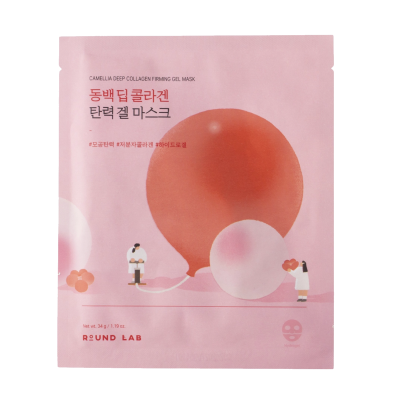 Гелева маска Camellia Deep Collagen Firming Gel Mask ROUND LAB