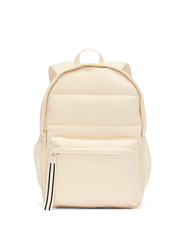 Рюкзак PINK Quilted Puffer Backpack White Shell