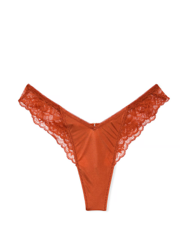 Трусики Very Sexy Rose Lace Trim High-Leg Thong Gingerbread