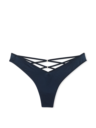 Трусики Strappy Back High-Leg Thong Panty Dark Twilight