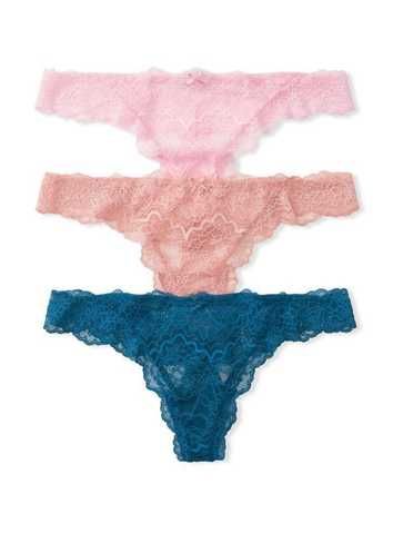 Трусики Victoria's Secret Dream Angel 3-Pack Lace Thong Panties