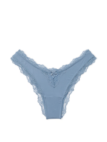 Трусики Dream Angels Smooth & Lace Brazilian Panty Blue Victoria's Secret