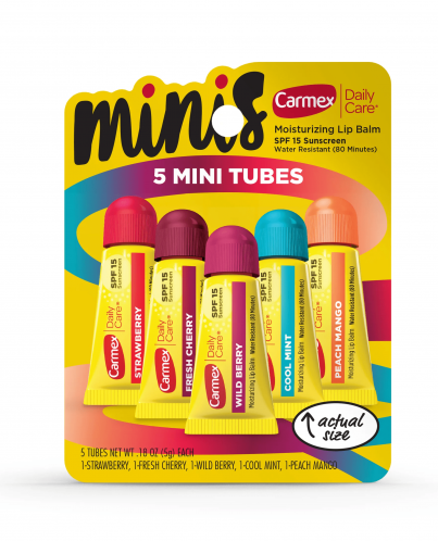 Набір бальзамів для губ від Carmex Daily Care 5 mini lip balm pack