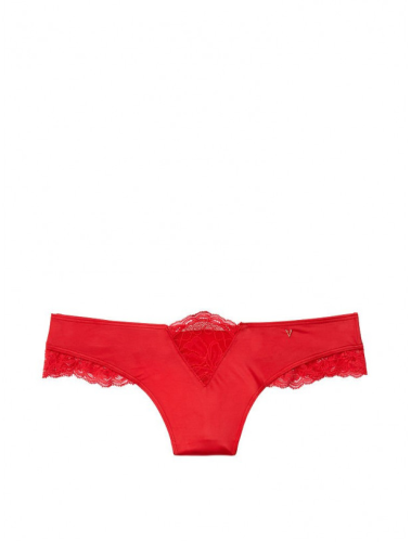 Трусики Very Sexy Micro Lace Inset Thong Panty Red Victoria's Secret