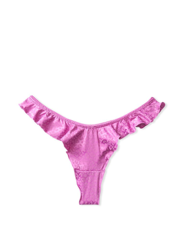 Трусики Satin Ruffle Thong Panty Pink