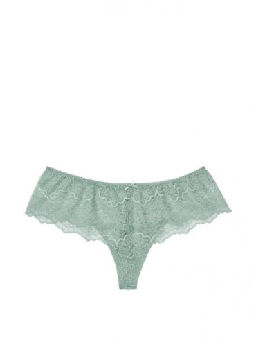 Трусики Dream Angels Floral Lace Thong Hipster Sage Dust Victoria's Secret