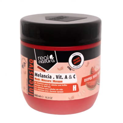 Маска для зволоження волосся Super Hair Food Melancia Vit A+C Real Natura 500 г