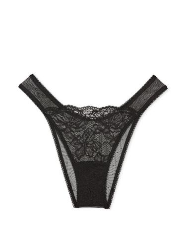 Трусики Victoria's Secret Lace Brazilian Panty Black