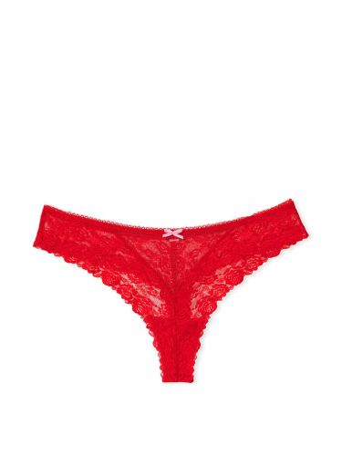 Трусики Lacie Thong Panty Lipstick Red Victoria's Secret