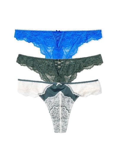Набір трусиків 3-Pack Dream Angels Lace Thong Panties Mix
