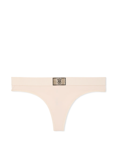 Трусики Logo Cotton Shine Patch Thong Panty Marzipan