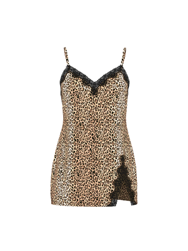 Нічна сорочка Tease Satin Lace Trim Mini Slip Leo