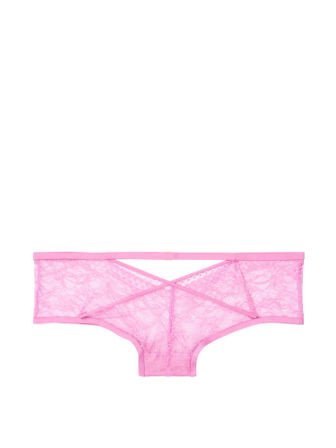 Трусики Very Sexy Sheer Mesh & Lace Cutout Cheeky Panty Pink Victoria's Secret