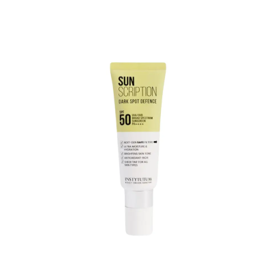 Сонцезахисний крем з освітлюючим ефектом Sunscription Dark Spot Defence SPF 50 INSTYTUTUM