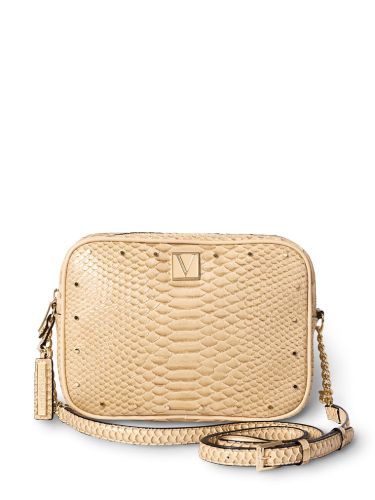 Сумка The Victoria Top-Zip Crossbody Sand Python