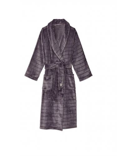 Плюшевий халат Plush Striped Long Robe Tornado Victoria's Secret