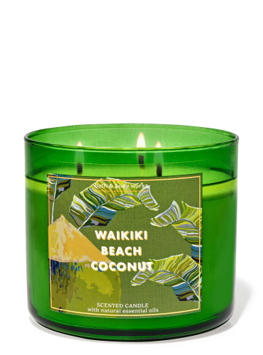 Ароматизована свічка Waikiki Beach Coconut 3-Wick Candle