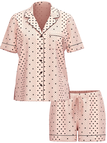 Піжама Modal Short Pajama Set Purest Pink Dot Stripes