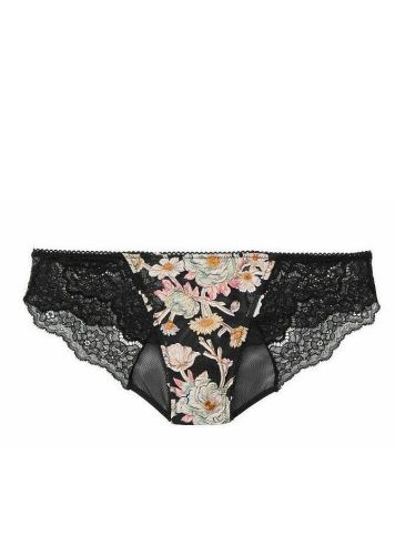 Трусики Dream Angels Floral Embroidery Cheekini Panty Black