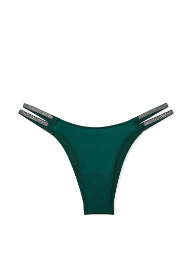 Трусики Double Shine Strap Brazilian Panty Mystique Green Victoria's Secret