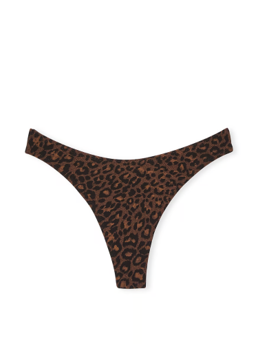 Трусики Stretch Cotton High-Leg Scoop Thong Panty Leopard