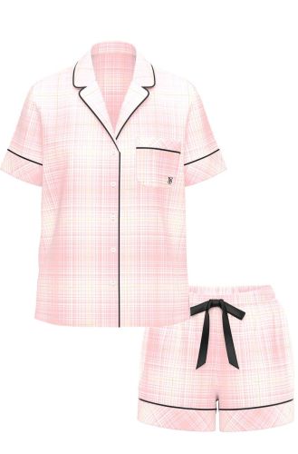 Піжама Flannel Short Pajama Set Print Pink