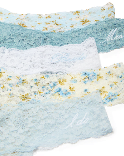 Набір трусиків 5-Pack Bridal Lace Thong Panties