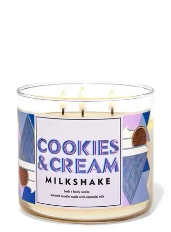 Ароматизована свічка Cookies & Cream Milkshake від Bath & Body Works