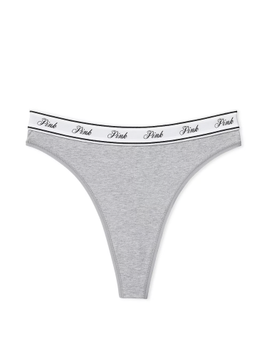 Трусики Logo Cotton High-WaistThong Panty Grey