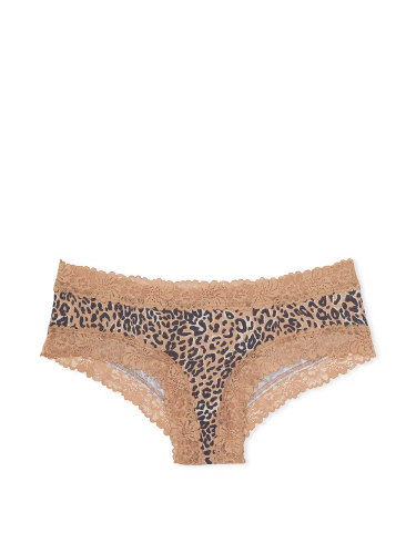 Трусики Lace Trim Cheeky Panty Leopard