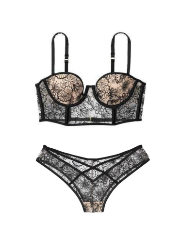 Комплект білизни Very Sexy Floral Embroidered Bustier & Panty