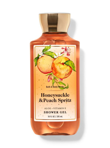 Парфумований гель для душу Honeysuckle & Peach Spritz від Bath and Body Works