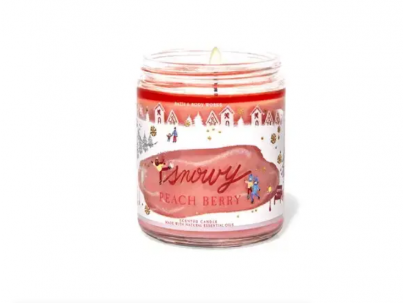 Ароматизированная свеча Snowy Peach Berry Bath & Body Works