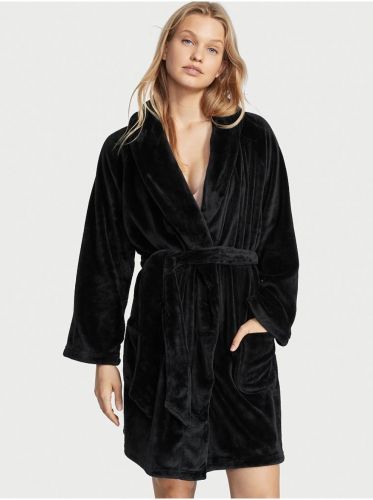 Плюшевий халат Short Cozy Robe Black від Victoria's Secret