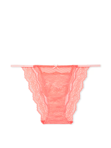 Трусики Dream Angels Lace-Trim String Bikini Panty Neon Nectar Victoria's Secret