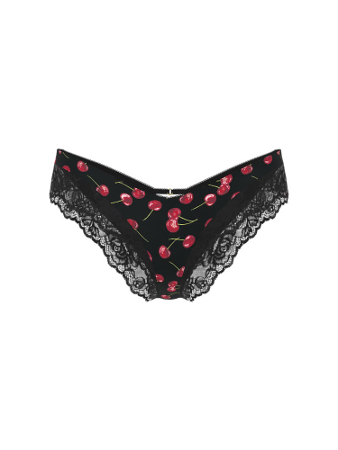 Трусики Rose Lace-Trim High-Leg Cheeky Panty Black Cherries