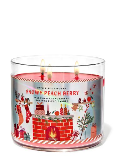 Ароматизована свічка Snowy Peach Berry 3-Wick Candle