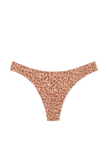 Трусики Stretch Cotton High-Leg Scoop Thong Panty Champagne Glam Leopard