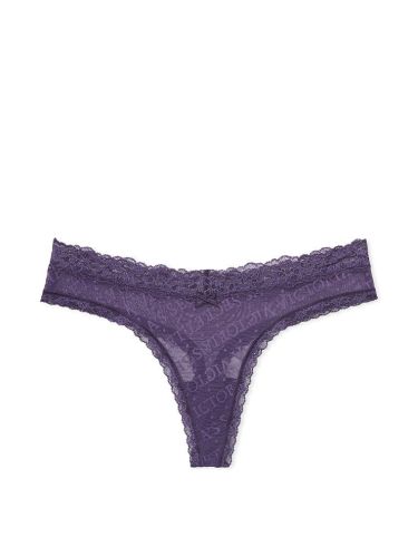 Трусики Victoria's Secret Lacie Lace-Up Thong Panty Purple
