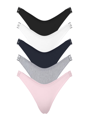 Набір трусиків 5-Pack Logo Cotton High-Leg Thong Panties Basics