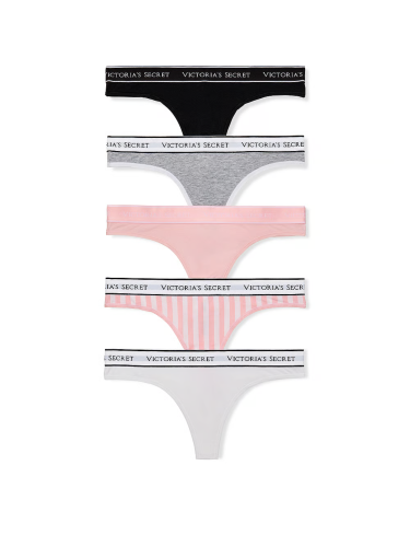 Набір трусиків 5-Pack Logo Cotton Thong Panties Basic