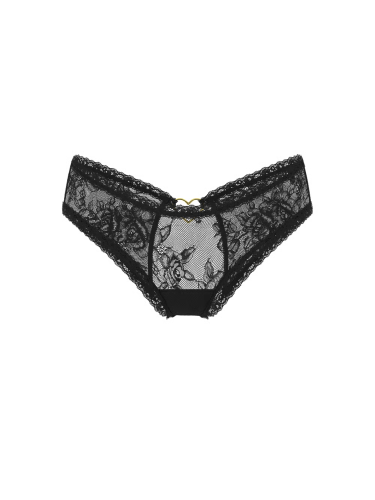 Трусики Very Sexy Lace Heart Hardware Open-Back Cheeky Panty Black