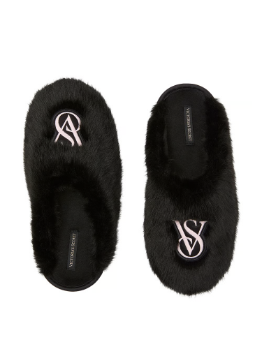 Домашні тапочки Luxe Plush Closed-Toe Slippers Black