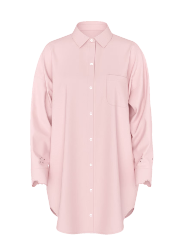 Нічна сорочка Modal-Cotton Button-Front Sleepshirt