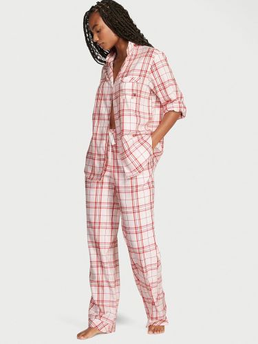Піжама Flannel Long Pajama Set Peppermint Plaid від Victoria's Secret